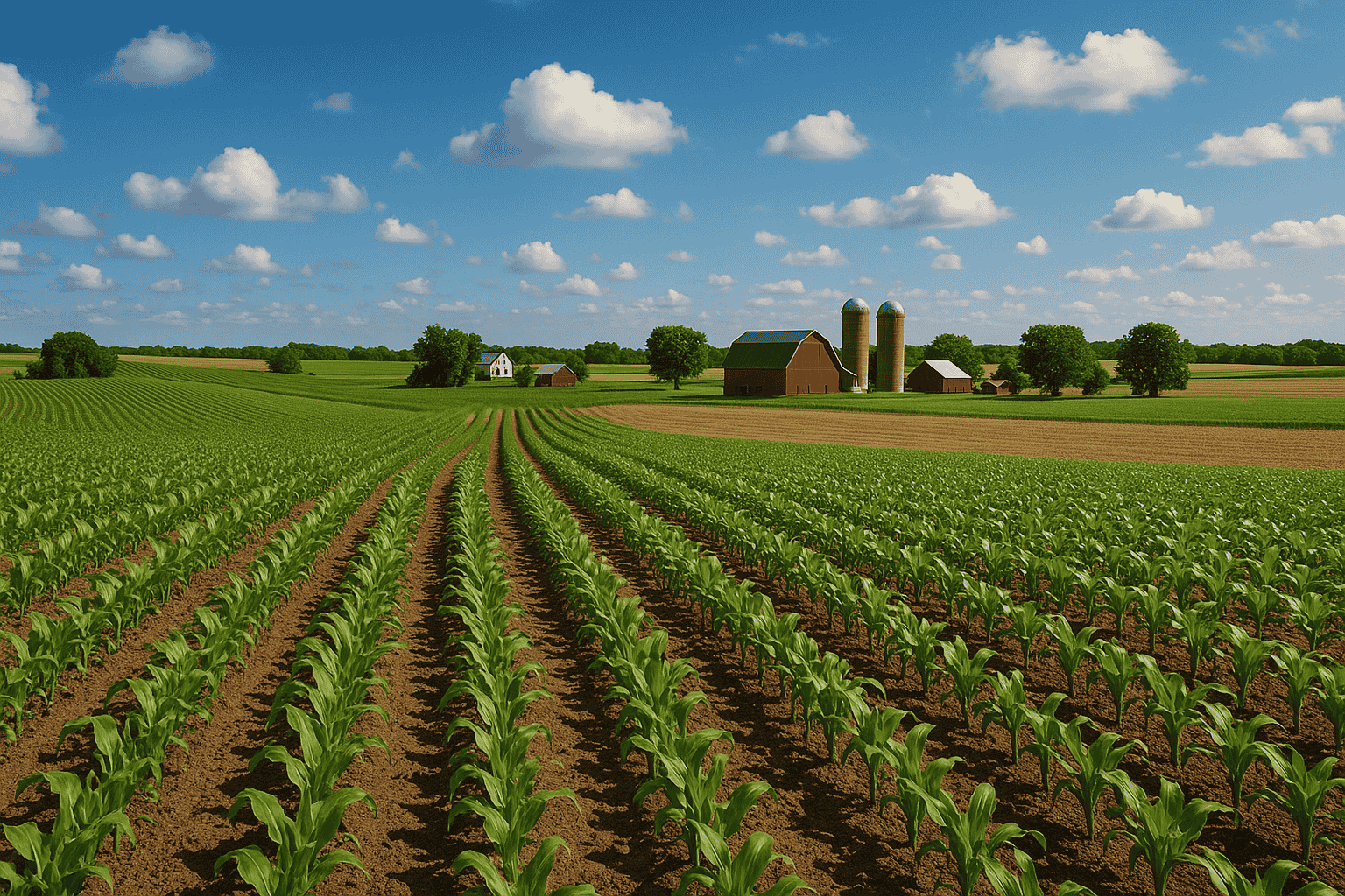 Expansive Green Farmland